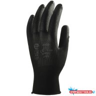   Védõkesztyû precíziós, mártott tenyérrel, fekete, 8-as méretû