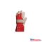 Védõkesztyû, bõr, erõs piros, 9-es méretû