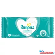 Nedves törlőkendő 52 lap/csomag Pampers Sensitive