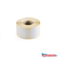   Etikett címke, 40mm, körcímke tekercses 1000 db/tekercs fehér