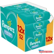 Nedves törlőkendő 12 x 52 lap/doboz Pampers Fresh Clean