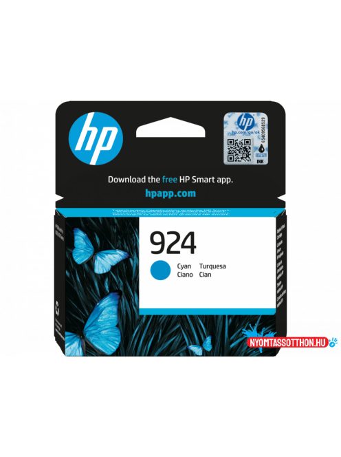 HP 4K0U3NE Tintapatron Cyan 400 oldal kapacitás No.924