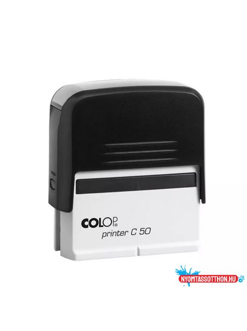 Bélyegző C50 Printer Colop fekete ház/piros párna