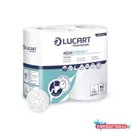   Toalettpapír 2 rétegű 400 lap/tekercs 4 tekercs/csomag Aquastream 4 Lucart_811B70J hófehér