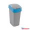Szemetes kuka billenő fedéllel műanyag 50 literes Curver ezüst-kék