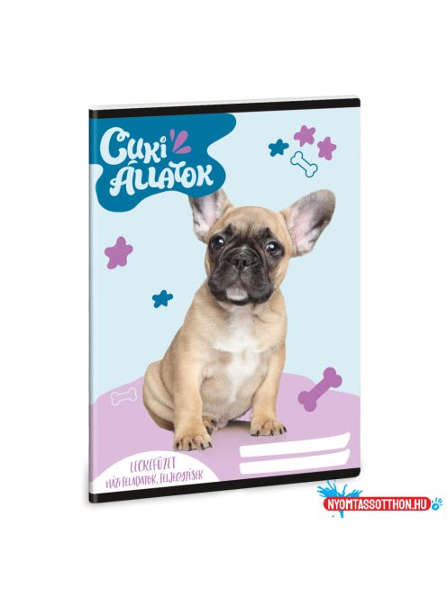 Ars Una Cuki Állatok - Francia bulldog A/5 leckefüzet