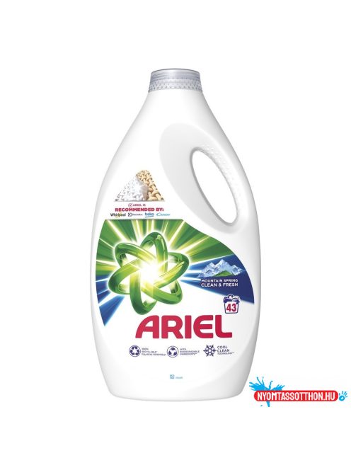 Mosógél 2150 ml (43 mosás) fehér ruhákhoz Ariel Mountain Spring