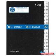 Előrendező 1-31 karton számozott nyitott Pagna fekete