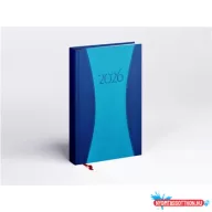   Határidőnapló Prémium A A/5, napi krémszínű lapokkal kék Realsystem 2026.