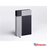   Határidőnapló Prémium M A/5, napi krémszínű lapokkal fekete Realsystem 2026.