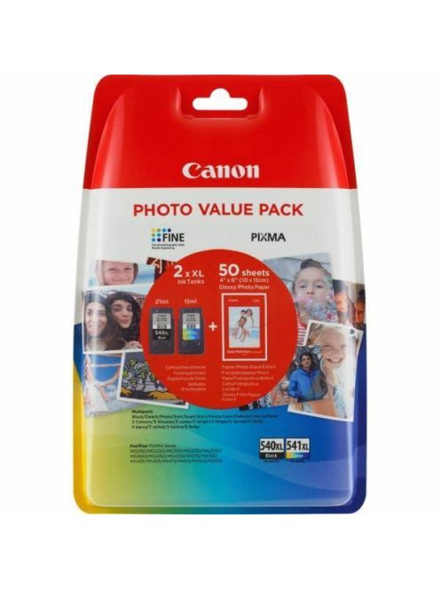 Canon PG540XL+CL541XL Multipack +ajándék 50db 10x15 fotópapír (Eredeti) PG540XL+CL541XL