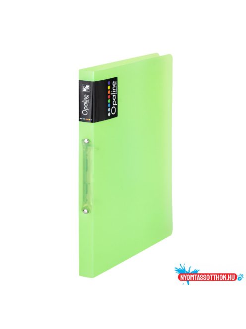 Gyűrűskönyv A4, 2 gyűrűs 2cm gerinc PP,  Karton P+P Opaline zöld