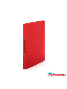   Gyűrűskönyv A4, 2 gyűrűs 2cm gerinc áttetsző PP,  Karton P+P Lines piros