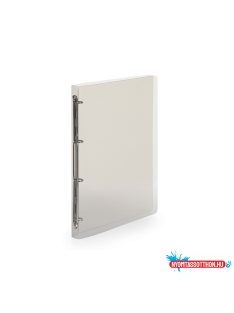   Gyűrűskönyv A4, 4 gyűrűs 2cm gerinc áttetsző PP,  Karton P+P Lines füst