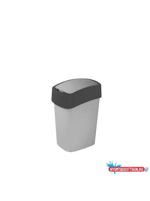 Szemetes kuka billenő fedéllel műanyag 10 literes Curver ezüst/grafit