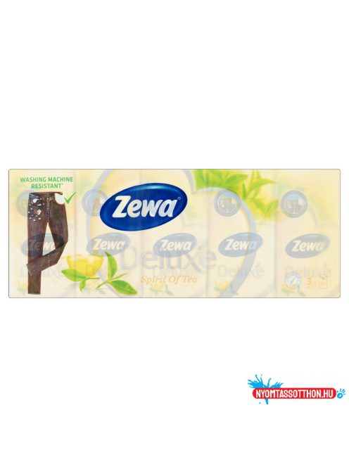 Papírzsebkendő 3 rétegű 10 x 10 db/csomag Zewa Deluxe Spirit of Tea