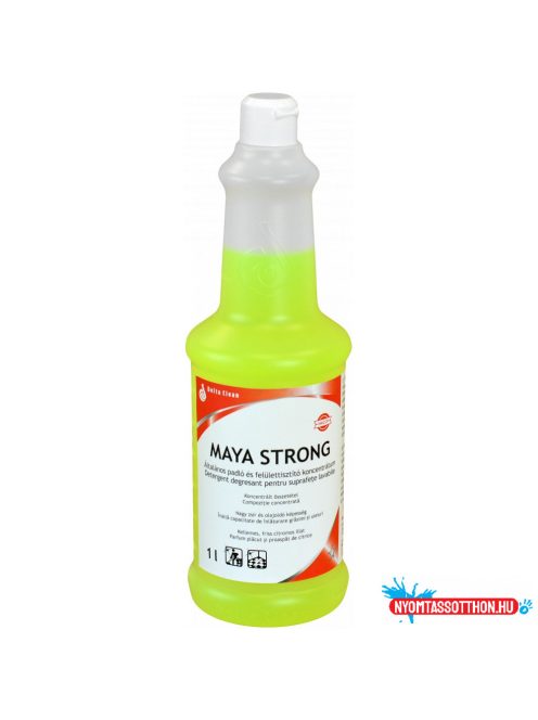 Padló- és felülettisztító koncentrátum erős zsíroldó hatással 1 liter Maya Strong
