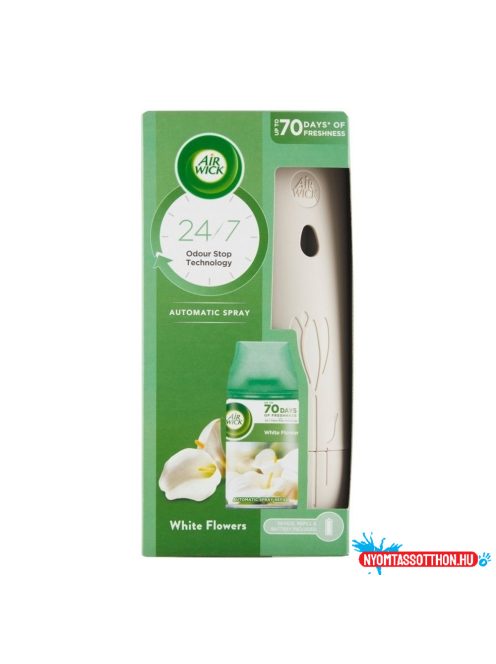 Légfrissítő készülék utántöltővel 250 ml AirWick Freshmatic Frézia&Jázmin