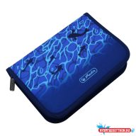   Tolltartó, töltött, kihajtható, szögletes, fiús, Herlitz, cápás