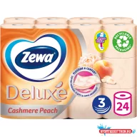   Toalettpapír 3 rétegű kistekercses 24 tekercs/csomag Zewa Deluxe Cashmere Peach