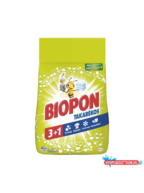 Mosópor 2,1 kg (35 mosás) fehér ruhákhoz Biopon Takarékos