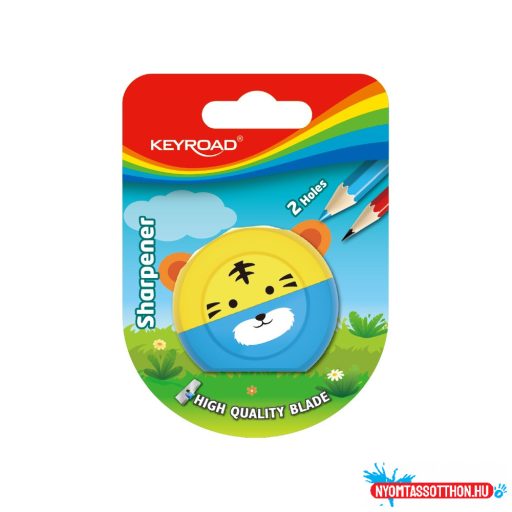 Hegyező, 2 lyukú, 1 db/bliszter, Keyroad Speedy Snail, vegyes színek