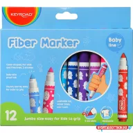   Rostirón, filctoll készlet, 5 mm, 12 db/bliszter, Keyroad Jumbo, vegyes színek