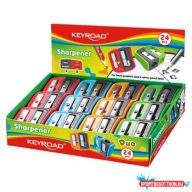   Hegyező, 2 lyukú, 24 db/display, Keyroad Dou-Power, vegyes színek