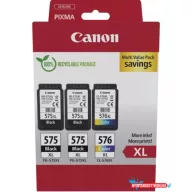   Canon PG-575XLx2 (2x15 ml) + CL-576XL (1x13 ml) + 50 lap GP501 10x15 fényes fotópapír Multipack  (Eredeti)