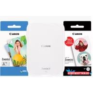  Canon ZOEMINI 2 Fotónyomtató Gyöngyházfehér + 5x7,6cm ZINK fotópapír 20 lap + 3.3 cm ZINK 10 lap körmatrica papír