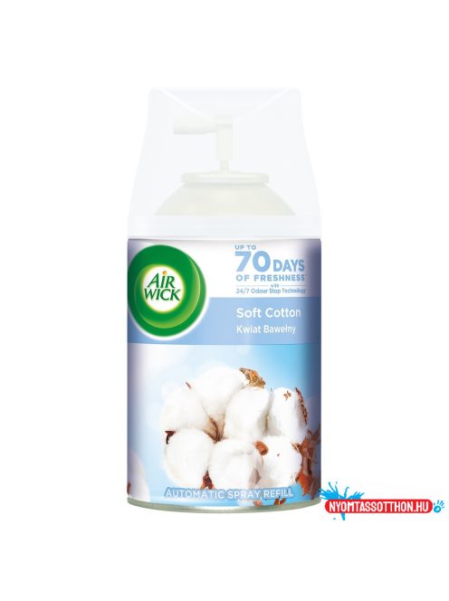 Légfrissítő spray utántöltő 250 ml AirWick Freshmatic Soft Cotton