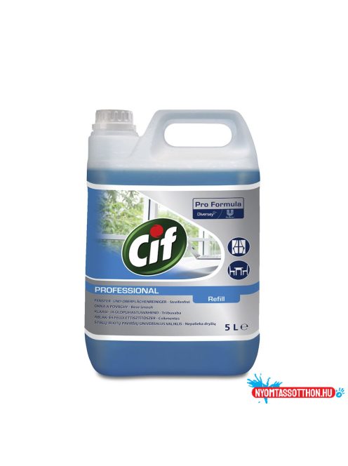 Ablak- és felülettisztító 5 liter Cif Pro Formula Glass & Multi Surface