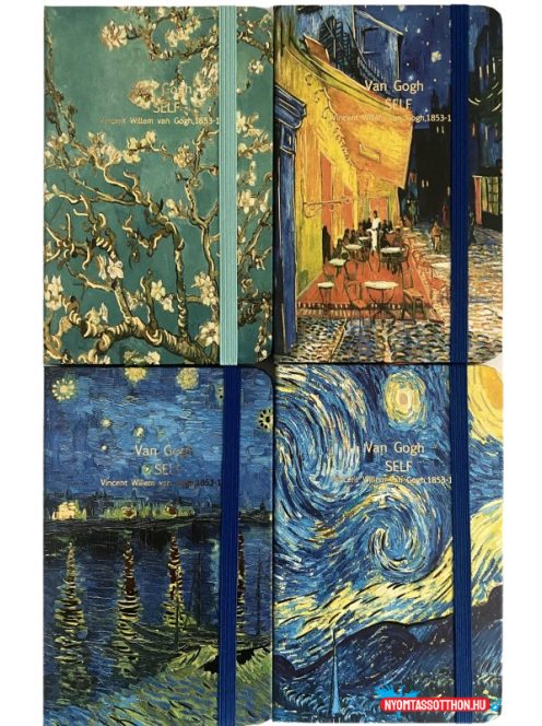 Van Gogh Művészeti Jegyzetfüzet - A6, aranyozott keményfedeles