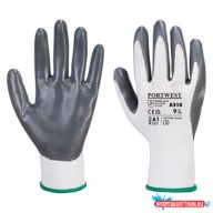   Védőkesztyű PU tenyérmártással nylon méret: M szín: szürke-fehér A310 Portwest
