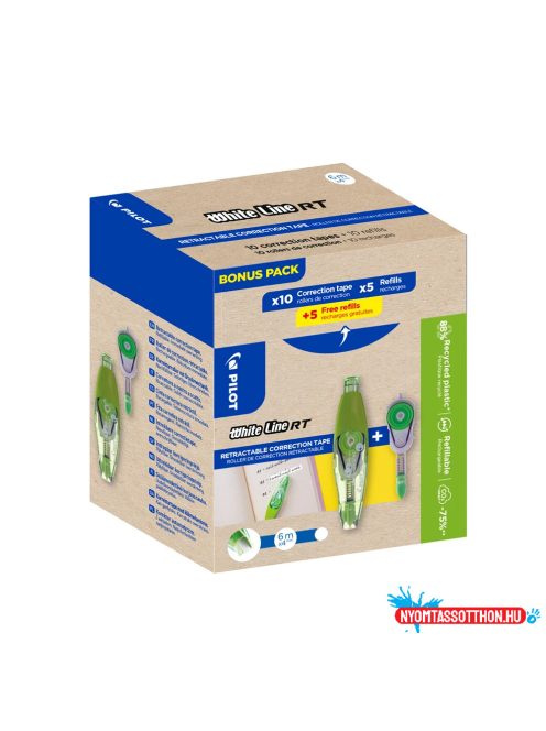 Hibajavító roller GREENPACK 10+10 nyomógombos hibajavító + betét Whiteline RT Pilot