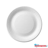 Papírtálca kerek átmérő 18 cm 100 db/csomag fehér
