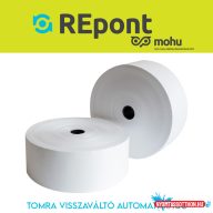   Hőpapír 58mm széles, 250fm  hosszú, cséve 25mm, BPA mentes nyomatlan, TOMRA visszaváltó gépehez Bluering®