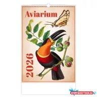   Falinaptár képes 450 × 315 mm, fehér lapokkal Aviarium Dayliner 2026.