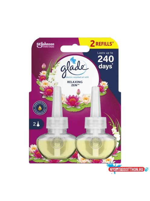 Légfrissítő elektromos utántöltő 2x20 ml Glade® Relaxing Zen/Japán kert