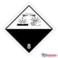   Információs címke, papír Maró anyagok 10cmx10cm 300db/tekercs