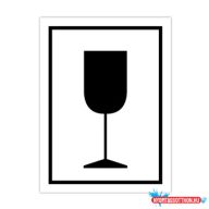   Információs címke, papír Törékeny óvatosan kezelendő 7,5cmx10cm 300db/tekercs