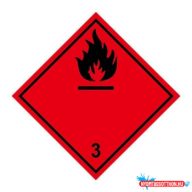   Információs címke, papír Gyúlékony gázok 3.1 10cmx10cm 300db/tekercs