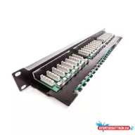   KELINE 606030 19"" 1U Giga KOMPAKT 24port Cat.5e RJ45/u árnyékolatlan patch panel