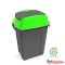 Szemetes kuka billenő fedéllel műanyag 70 literes HIPPO antracit/zöld