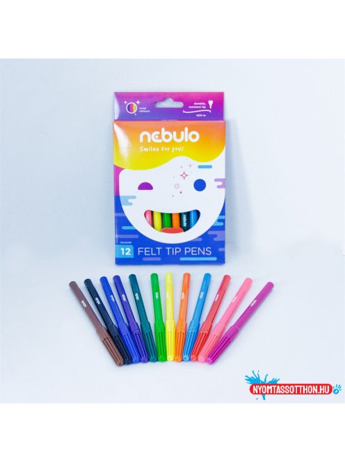 Rostírón filctoll vízbázisú Nebulo 12 klf. Szín
