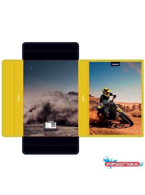 Füzetbox A4, hullámkarton, Motorcross, Nebulo