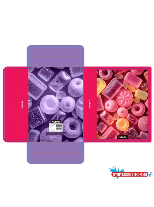 Füzetbox A5, hullámkarton, Candy, Nebulo