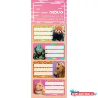 Füzetcímke 12db-os, Cukiállatok, vegyes minták, Nebulo
