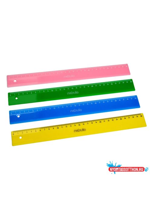 Vonalzó, 30 cm-es, vegyes színek, Nebulo