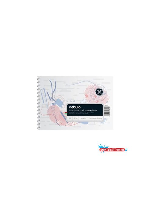 Vázlatfüzet B4, spirálos, 120g, Nebulo